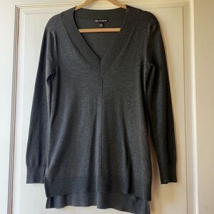Tunic Length Hi-Lo V-Neck Sweater